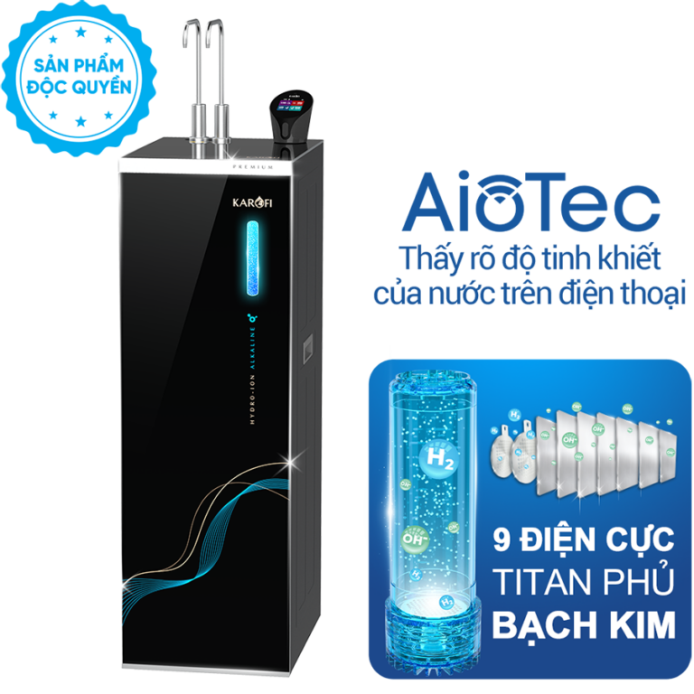 Máy lọc nước nóng lạnh Hydro-ion Kiềm Karofi SA9 PREMIUM
