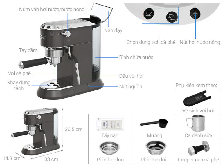 Máy pha cà phê Delonghi EC885.GY