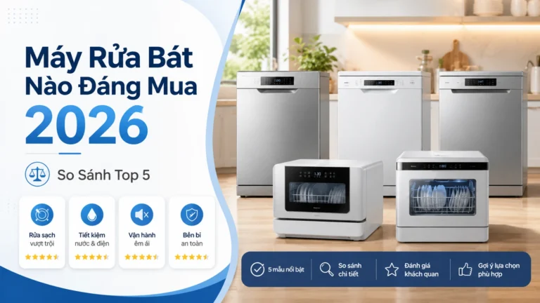 Máy Rửa Bát Nào Đáng Mua 2026 — So Sánh Top 5