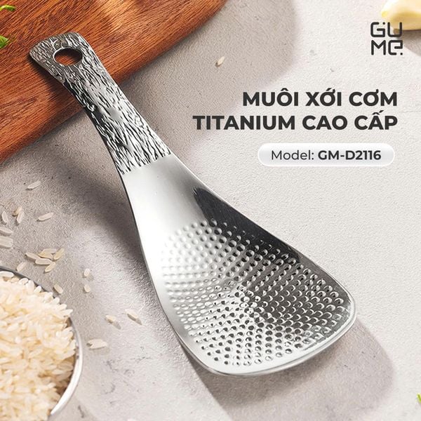 Muôi xới cơm titanium cao cấp Gume