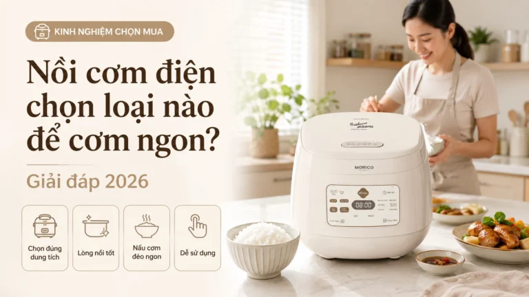 Nồi cơm điện chọn loại nào để cơm ngon? Giải đáp 2026
