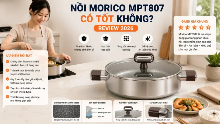 Nồi Morico MPT807 có tốt không? Review 2026