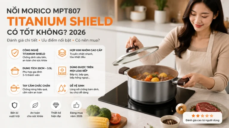 Nồi Morico MPT807 Titanium Shield có tốt không? 2026