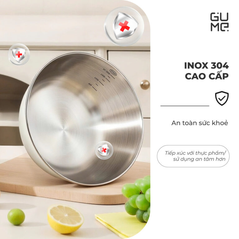 Bộ Rổ Chậu Inox 304 Gume GM – DR0025 Size 25cm