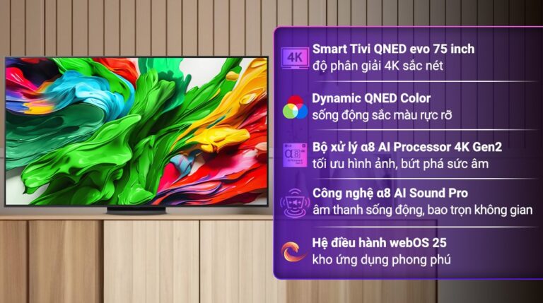 Smart Tivi QNED evo LG AI 4K 75 inch 75QNED86ASA