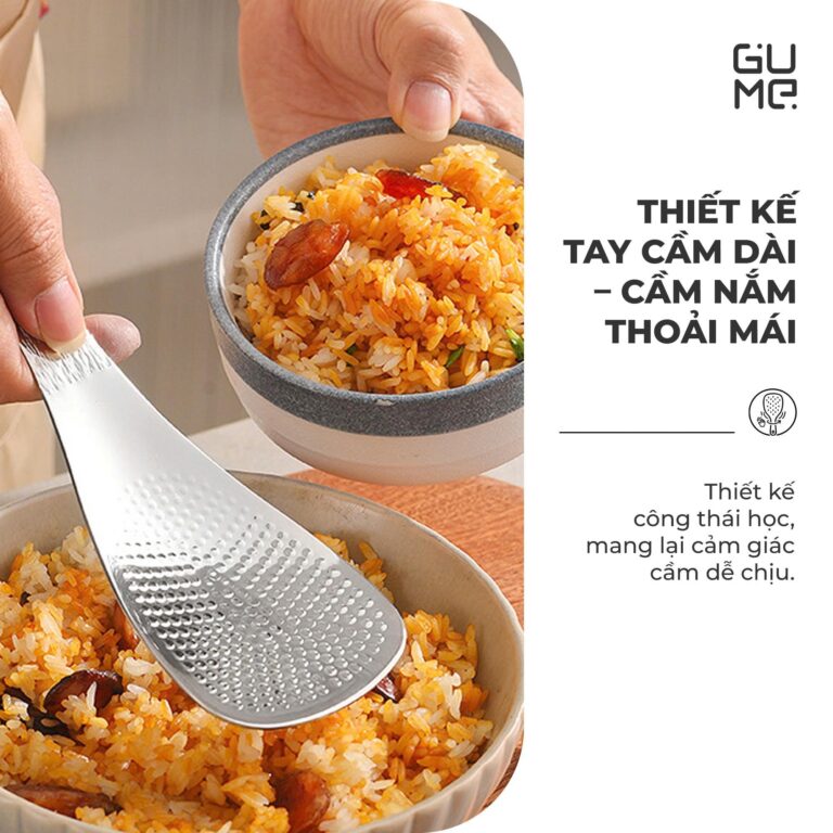 Muôi xới cơm titanium cao cấp Gume