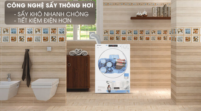 Máy sấy thông hơi Candy 9kg CSE V9DF-S (trắng)