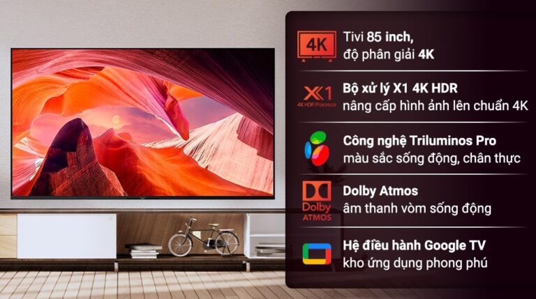 Google Tivi Sony Ultra HD 4K HDR 85 inch KD-85X80L