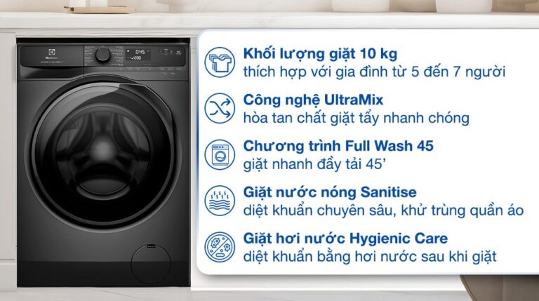 Máy giặt 10kg Electrolux EWF1023P5SC (ghi)