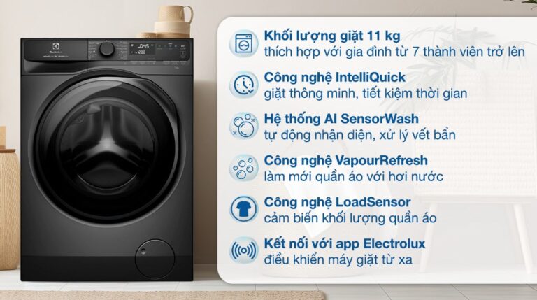 Máy giặt 11kg Electrolux EWF1143R7SC (ghi)