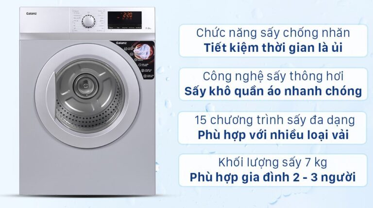 Máy sấy thông hơi Galanz 7kg DV-70T5C.S (ghi)