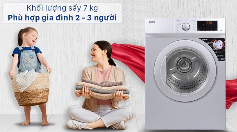 Máy sấy thông hơi Galanz 7kg DV-70T5C.S (ghi)