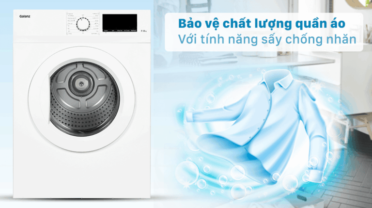 Máy sấy thông hơi Galanz 7kg DV-70T5C.W (trắng)