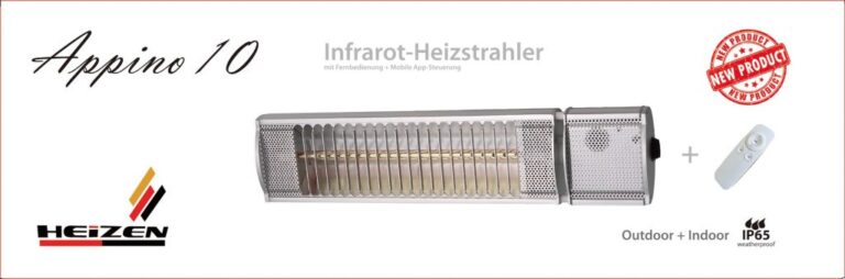 Đèn sưởi Heizen Appino 10 có điều khiển không chói