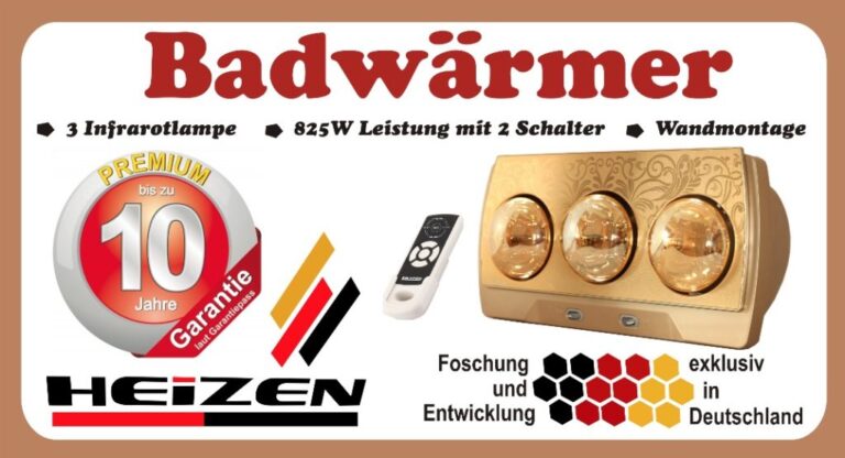 Đèn sưởi nhà tắm Heizen HE-3BR 3 bóng có điều khiển từ xa