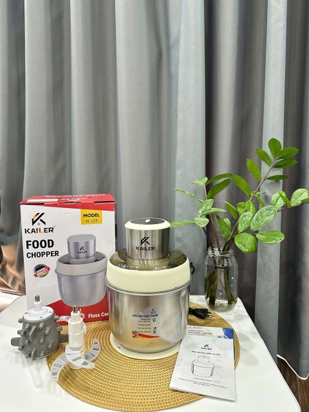 Máy xay thịt Kailer 1 cối có lõi đánh ruốc, bóc tỏi – KL228
