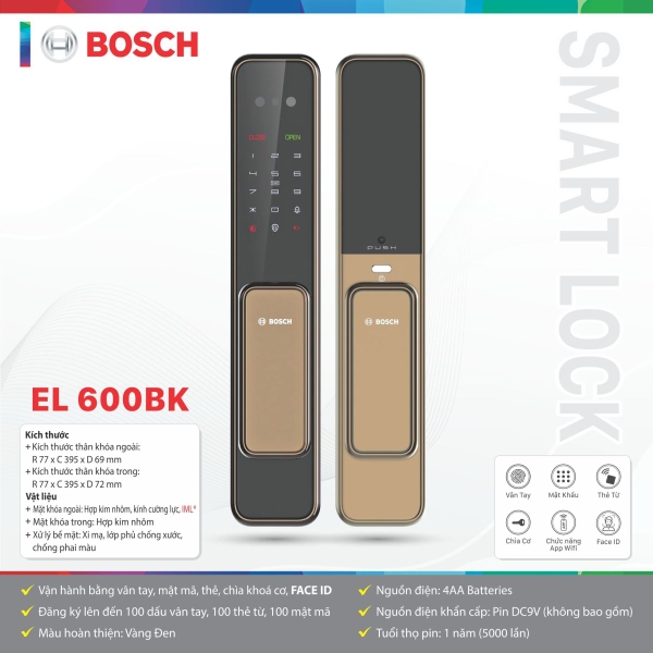 Khóa cửa điện tử Bosch EL600BK APP