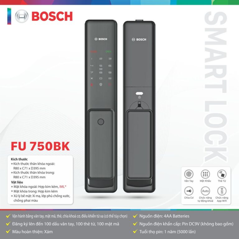 Khóa cửa điện tử Bosch FU750BK APP