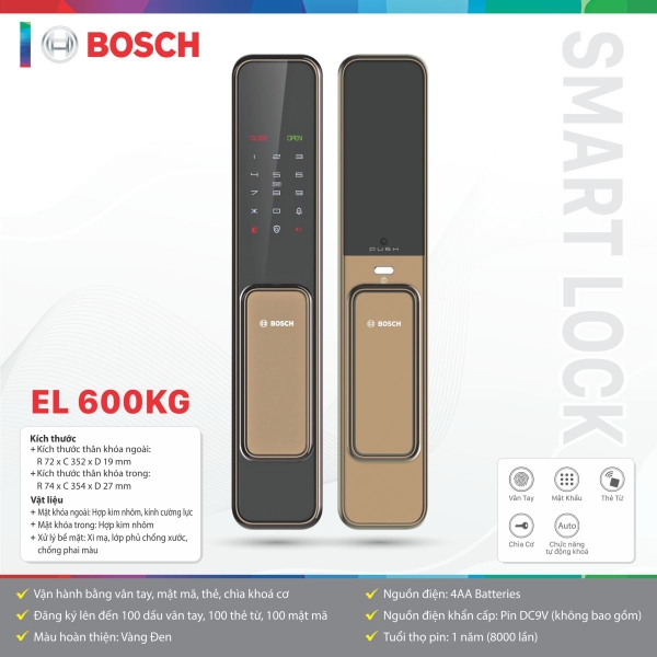 Khóa điện tử Bosch EL600KG (APP)