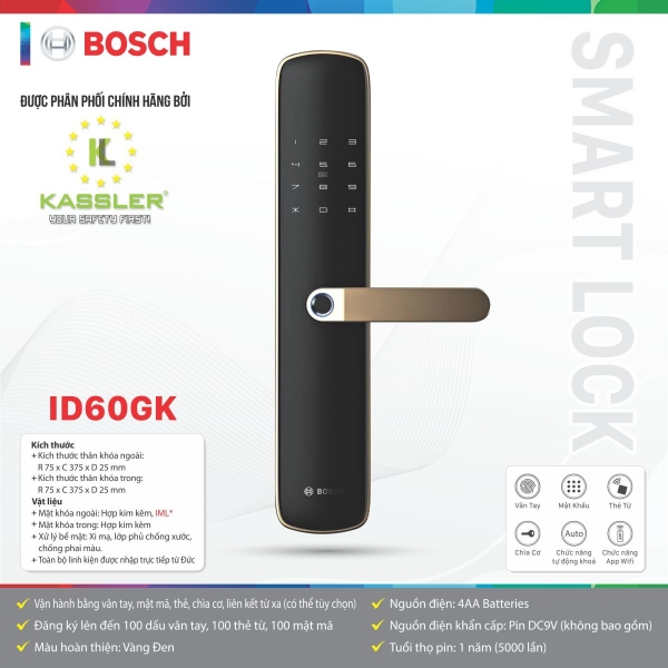 Khóa điện tử Bosch ID60GK