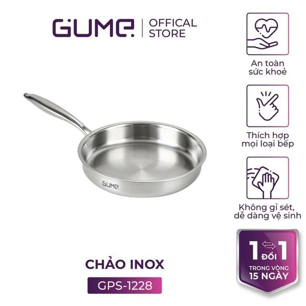 Chảo Rán Inox 5 Lớp Liền Khối 28cm GUME KOREA GPS-1228