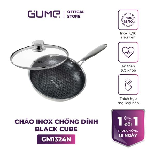 Chảo inox chống dính Black Cube Gume GM-1324N