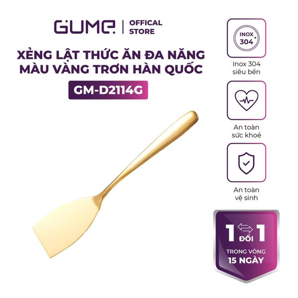 Xẻng lật thức ăn đa năng inox 304 trơn Hàn Quốc