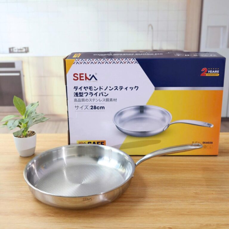 Chảo nông inox kim cương 24cm SEKA SK6024