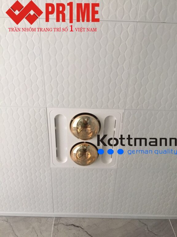 Đèn sưởi 2 bóng Kottmann âm trần có ĐKTX K9R