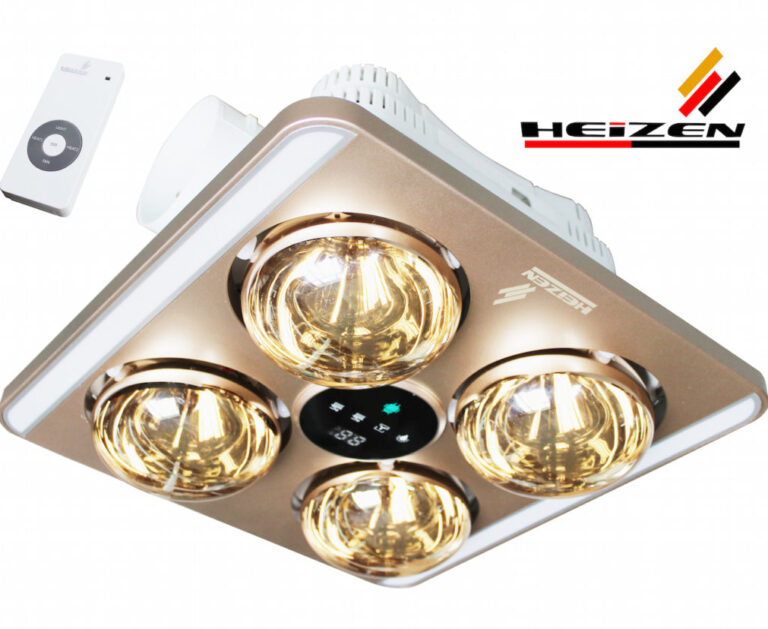 Đèn sưởi 4 bóng Heizen LED âm trần có ĐKTX HE-9