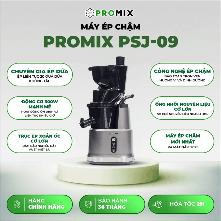Máy ép chậm Promix PSJ-09