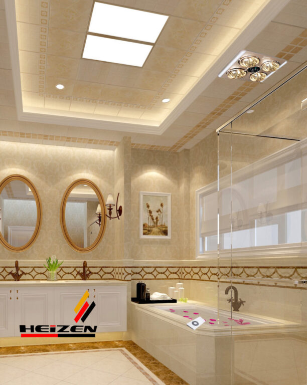 Đèn sưởi 4 bóng Heizen LED âm trần có ĐKTX HE-9