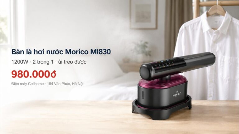 Bàn là hơi nước Morico MI830 có tốt không, giá bao nhiêu?