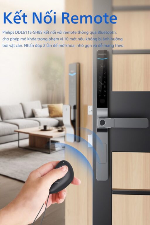 Khóa điện tử Philips DDL611S-5HBS (dành cho cửa Nhôm)