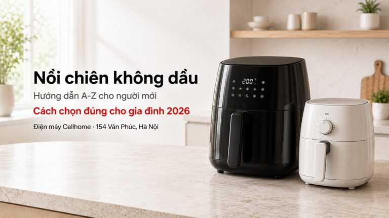 Cách Chọn Nồi Chiên Không Dầu Đúng Cho Gia Đình 2026: Hướng Dẫn A-Z