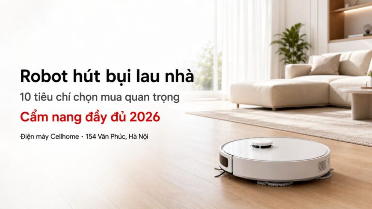 Cẩm Nang Chọn Mua Robot Hút Bụi Lau Nhà 2026: 10 Tiêu Chí Không Thể Bỏ Qua