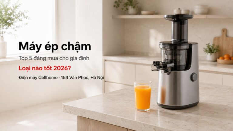 Máy Ép Chậm Loại Nào Tốt 2026? Top 5 Đáng Mua