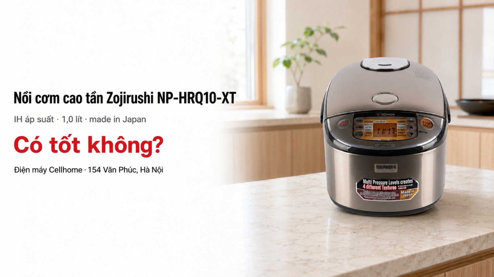 Nồi cơm điện tử cao tần Zojirushi NP-HRQ10-XT — ảnh bìa Điện máy Cellhome