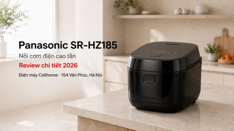 Review Nồi Cơm Điện Cao Tần Panasonic SR-HZ185 2026 — Nồi Ngon Nhất Dưới 3 Triệu?