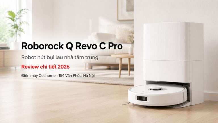 Review Roborock Q Revo C Pro 2026: Robot Lau Nhà Tầm Trung Đáng Mua Nhất