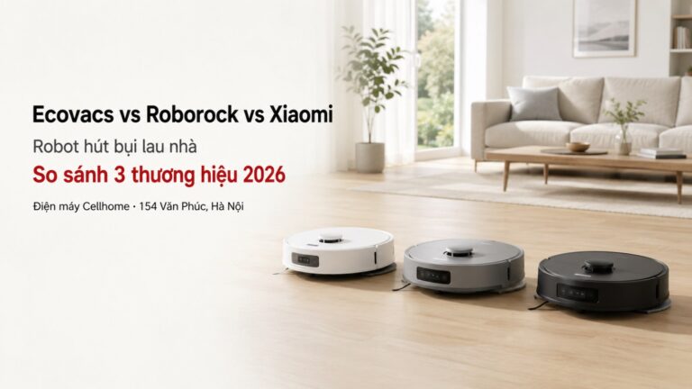 So Sánh Ecovacs vs Roborock vs Xiaomi 2026: Robot Hút Bụi Hãng Nào Đáng Mua?