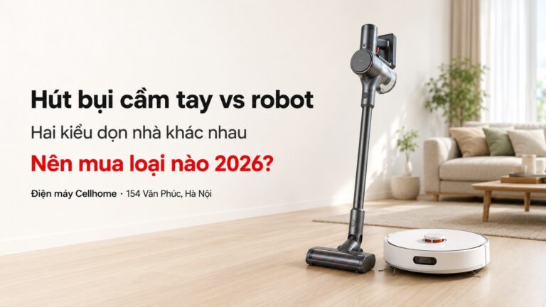 So Sánh Máy Hút Bụi Cầm Tay vs Robot Lau Nhà 2026: Nên Mua Loại Nào?