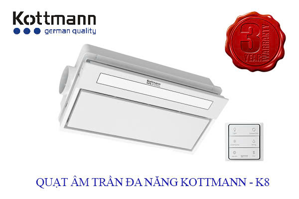 Quạt âm trần đa năng Kottmann K8 (30x60cm)