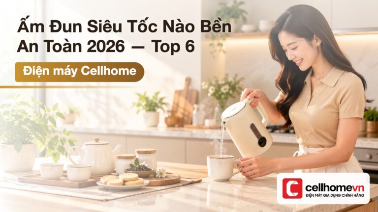 Ấm Đun Siêu Tốc Nào Bền & An Toàn 2026 — Top 6