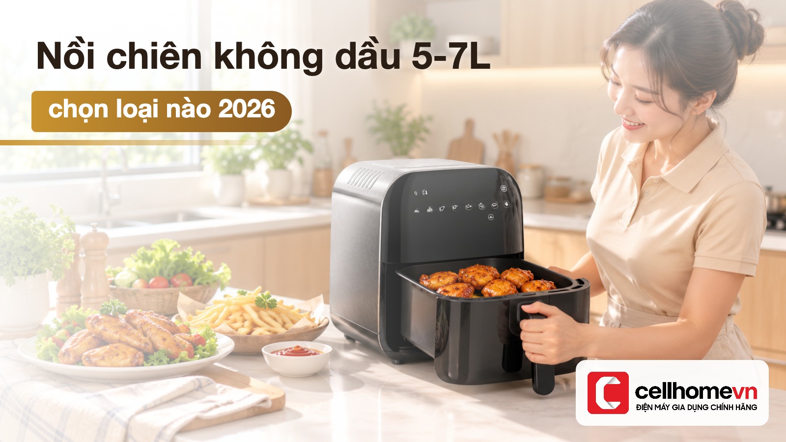 Nồi chiên không dầu 5-7L dưới 3 triệu nên chọn loại nào — Điện máy Cellhome