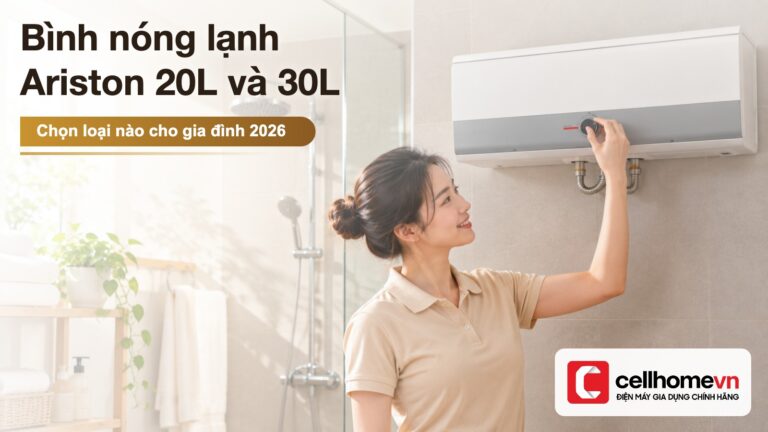 Bình nóng lạnh Ariston 20L và 30L: chọn loại nào cho gia đình?
