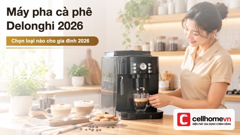 Máy pha cà phê Delonghi 2026: chọn loại nào cho gia đình?