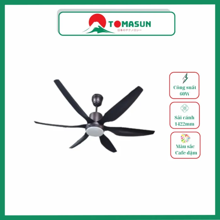 Quạt trần đèn TOMASUN TMS-8801-CFMB