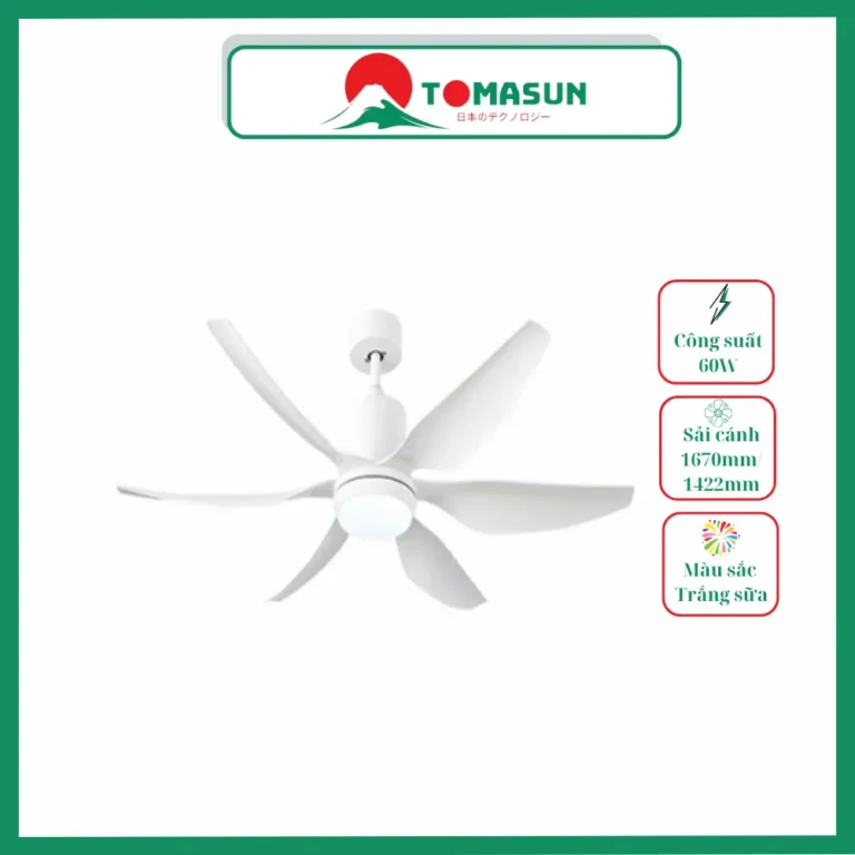 Quạt trần đèn TOMASUN TMS-8801-CFMB