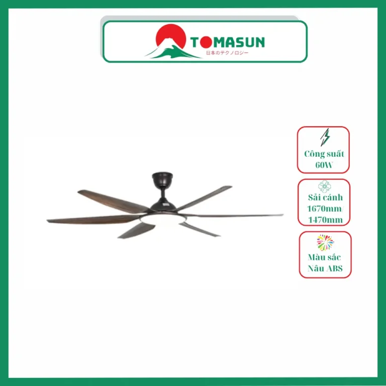Quạt trần đèn TOMASUN TMS-8802-NMA